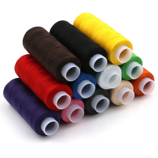 custom household mini colorful spool polyester sewing thread for clothes